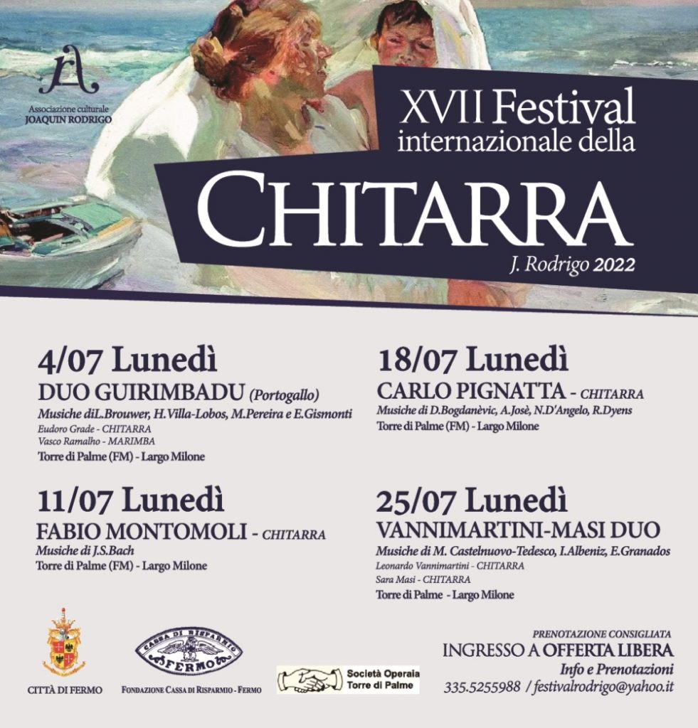 XVII FESTIVAL INTERNAZIONALE DELLA CHITARRA “J. RODRIGO” 2022