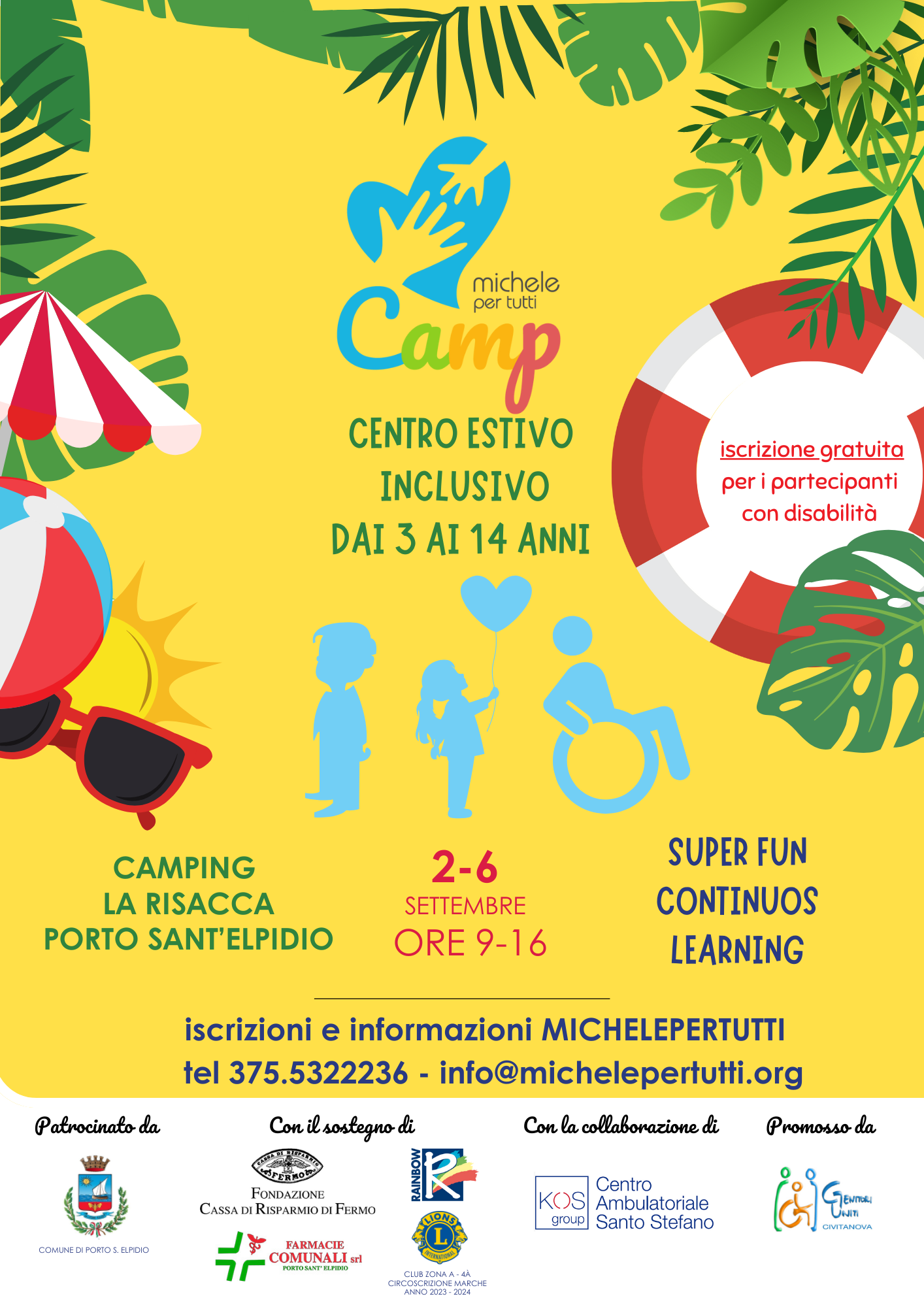 A PORTO SANT’ELPIDIO IL PRIMO CAMP INCLUSIVO DI “MICHELEPERTUTTI”